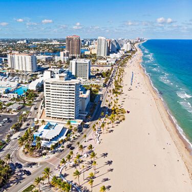 Freight Shipping from Texas to Florida - Aerial view of beach