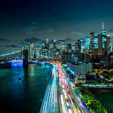 Freight Shipping from North Carolina to New York - View of the East River and lower Manhattan