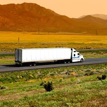 Freight Shipping from Ohio to California - Freight truck on two-lane highway