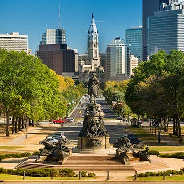 Freight Shipping from Pennsylvania to California - Downtown Philadelphia