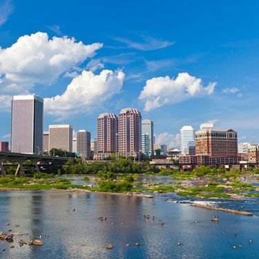 Freight Shipping from Virginia to Florida - Skyline of Richmond, VA