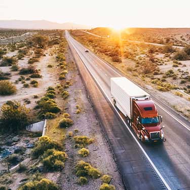 Shipping from Washington to California - Oversized freight red truck