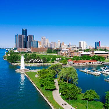 Michigan city skyline day time