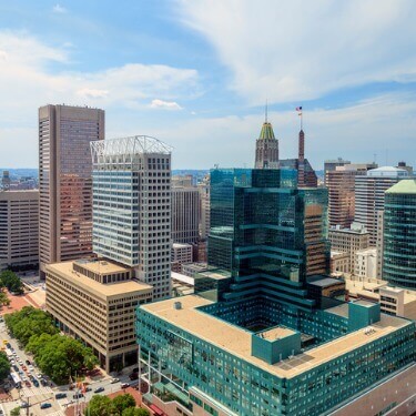 freight shipping to florida - aerial view of Baltimore