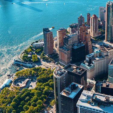 Aerial view of New York city