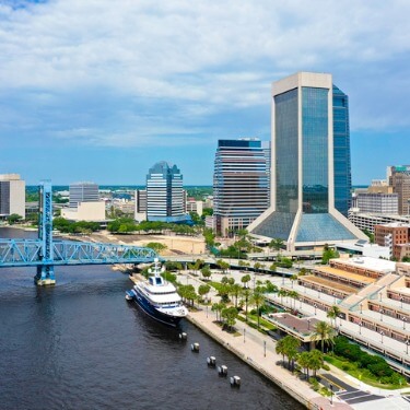 freight shipping to florida - aerial view of Jacksonville