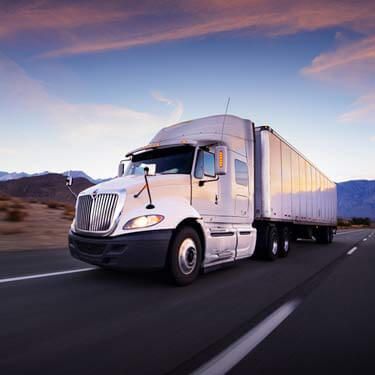 semi-truck on USA highway