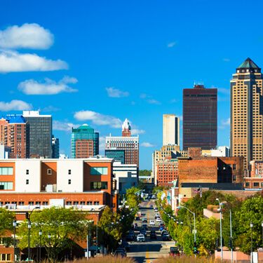 freight shipping from Iowa to Virginia - view of city in Iowa