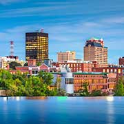 Shipping freight from New Hampshire to Florida - Manchester, NH skyline