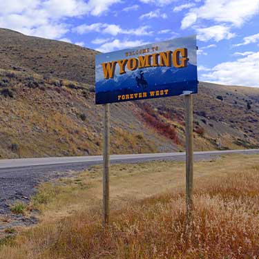 Shipping freight from Wyoming to California - Welcome to Wyoming, Forever West Sign