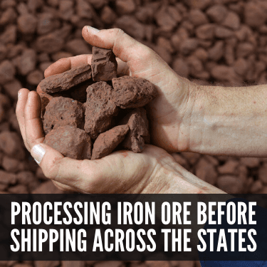 Processing Iron Ore before Shipping Across the States