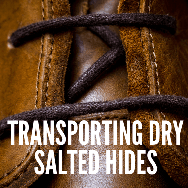 Transporting Dry Salted Hides