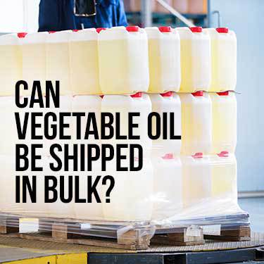 can vegetable oil be shipped in bulk