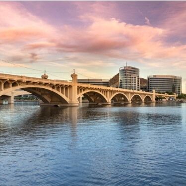 Freight Shipping from Arizona to Alaska - Panorama of Tempe and the Mill Avenue Bridge