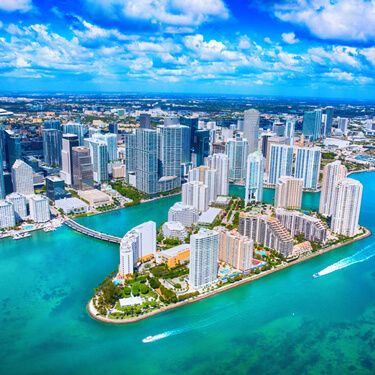 aerial view of coastal Florida city