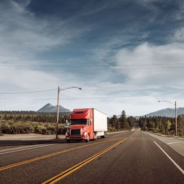 freight truck load on highway