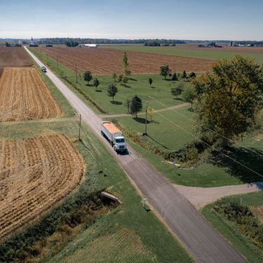 Freight Shipping From Ohio - Freight Semi Truck traveling on highway