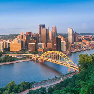 Freight Shipping from Pennsylvania City Skyline