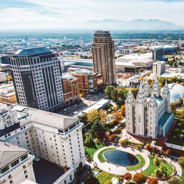 Freight Shipping from Utah Aerial View of Salt Lake City, Utah