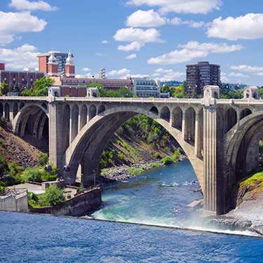 Shipping from Washington - Aerial view of Washington Bridge