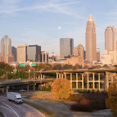 Freight Shipping from North Carolina to California - Cityscape of Charlotte