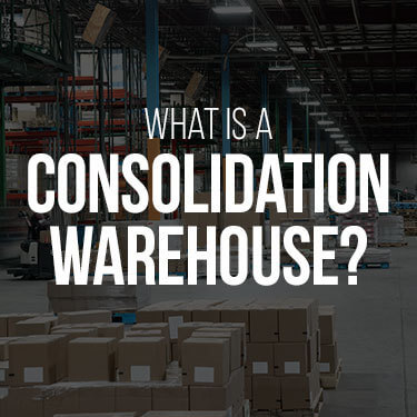 Freight consolidation services - boxes in a warehouse