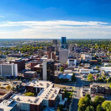 freight shipping from Kentucky to Florida - aerial view of city