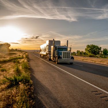 Freight Shipping from Utah to Ohio - Truck with sun in background