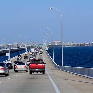 Shipping freight from New Hampshire to Florida - Vehicles on highway